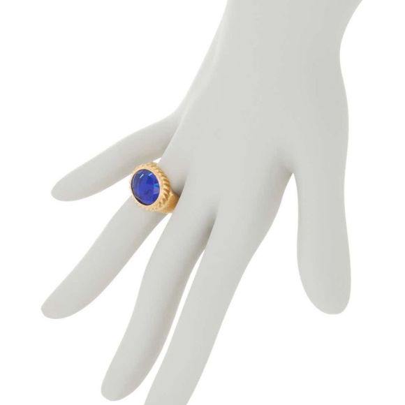 rivka Friedman poppy blue crystal satin ring - Picture 4 of 6